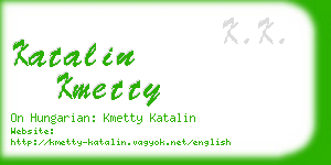 katalin kmetty business card